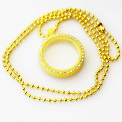 Kids Locket & Necklace Set - Yellow